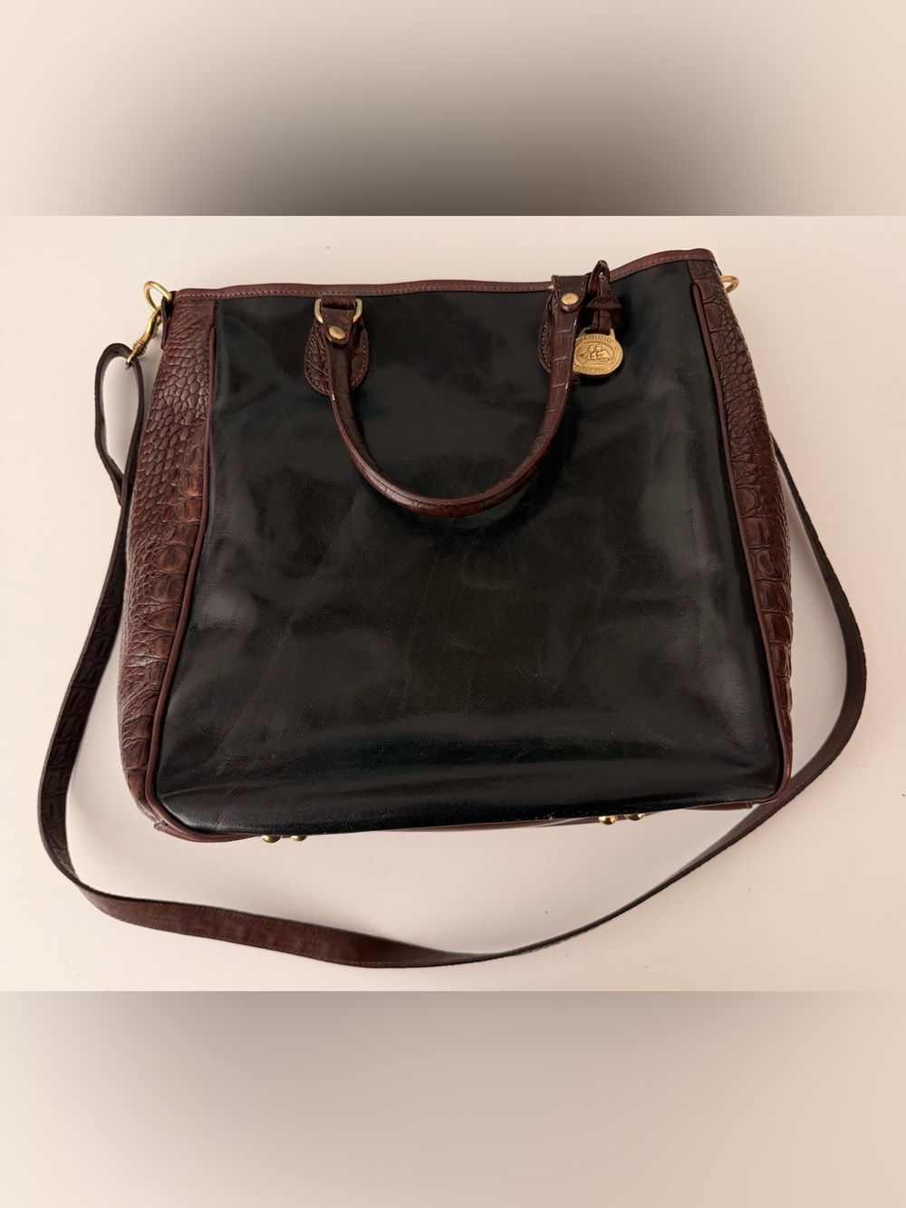 Brahmin Vintage Tote with Croc details